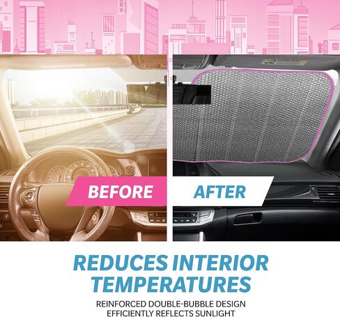 BDK Looney Tunes Road Trip Front Windshield Auto Shade, Accordion Folding Auto Sunshade for Car Truck SUV-Blocks UV Rays Sun Visor Protector, Keeps Your Vehicle Cool-58 x 27 Inch (WBAS-1102) in Kuwait