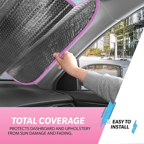 BDK Looney Tunes Road Trip Front Windshield Auto Shade, Accordion Folding Auto Sunshade for Car Truck SUV-Blocks UV Rays Sun Visor Protector, Keeps Your Vehicle Cool-58 x 27 Inch (WBAS-1102) in Kuwait