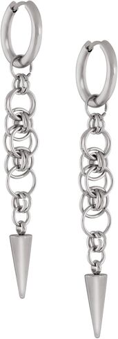 Sacina Spike Chain Hoop Earrings, Gothic Grunge Emo Punk Earrings, Goth Jewelry, Christmas Jewelry Gift for Women in Saudi Arabia