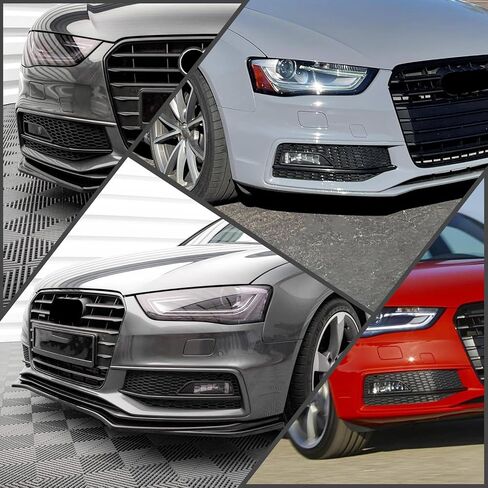 غطاء خفيف للضباب للسائق الأمامي وجانب الراكب متوافق مع Audi A4 S-line S4 2013 2014 2015، شبكة إطار مصباح الضباب تحل محل 8K0807682M، 8K0807681L in Kuwait