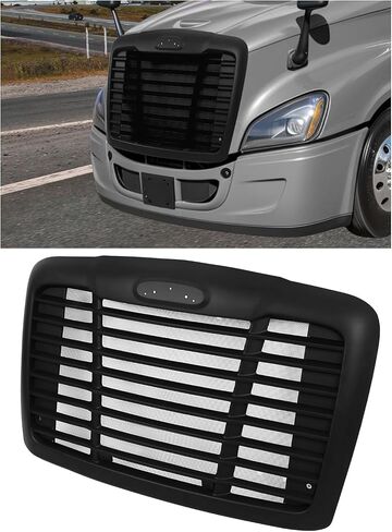 شبكة أمامية HECASA متوافقة مع 2008-2017 Freightliner Cascadia لاستبدال A1719112000 A1715624003 W/Bug Screen Grill باللون الأسود من بلاستيك ABS in Saudi Arabia
