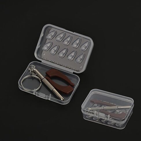 5 Pairs Eyeglass Nose Pads Silicone Slip-Resistant, 14 * 7.5 mm Hollow Nose Pads, 3 in 1 Screwdrivers in Saudi Arabia