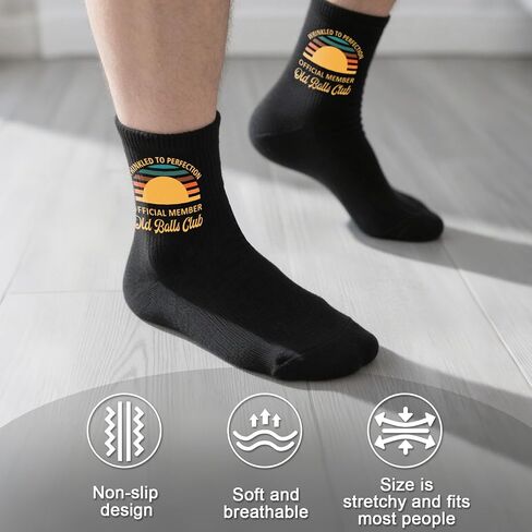 Funny Old Balls Club Socks – Birthday Gag Gift for Men – 40/50/60th Novelty Socks for Dad Husband Grandpa in Saudi Arabia