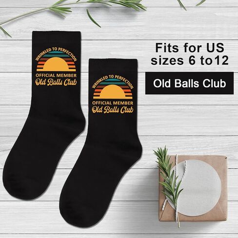 Funny Old Balls Club Socks – Birthday Gag Gift for Men – 40/50/60th Novelty Socks for Dad Husband Grandpa in Saudi Arabia