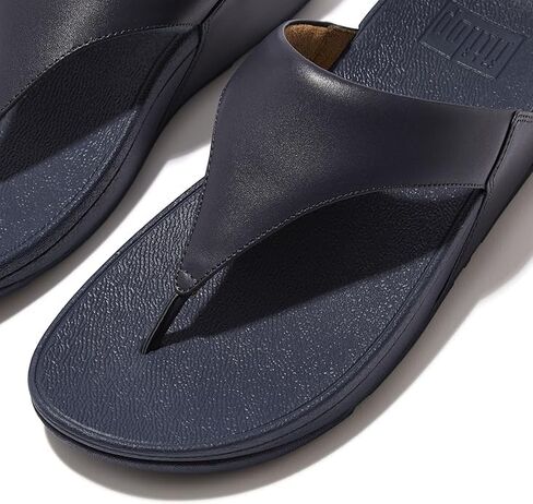 FitFlop Women's Lulu Shimmer Toe-Post Sandal, All Black, Size 5 in Saudi Arabia