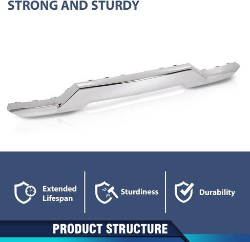 PIT66 Front Bumper Lower Skid Plate Trim Compatible with Chevy Silverado 1500 2016 2017 2018 Fit Chevy Silverado 1500 LD 2019 GM1044128, 23243083 Chrome in Saudi Arabia
