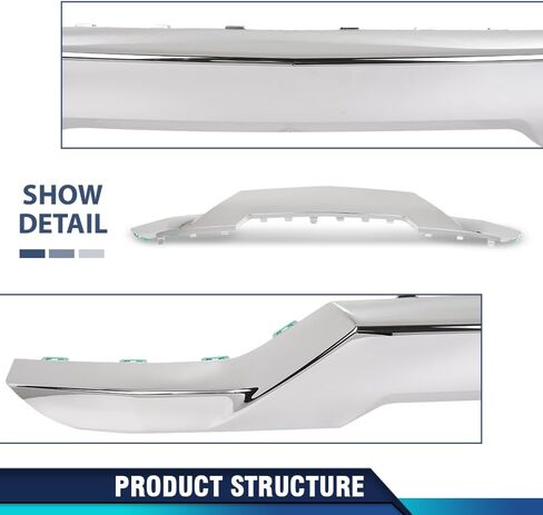 PIT66 Front Bumper Lower Skid Plate Trim Compatible with Chevy Silverado 1500 2016 2017 2018 Fit Chevy Silverado 1500 LD 2019 GM1044128, 23243083 Chrome in Saudi Arabia