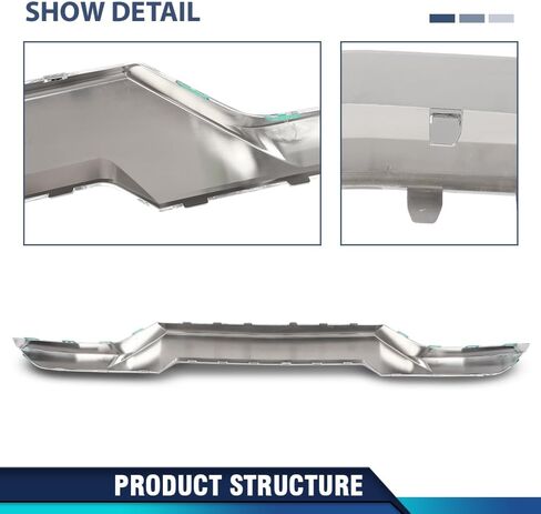 PIT66 Front Bumper Lower Skid Plate Trim Compatible with Chevy Silverado 1500 2016 2017 2018 Fit Chevy Silverado 1500 LD 2019 GM1044128, 23243083 Chrome in Saudi Arabia