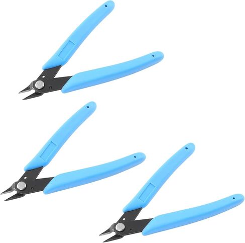 Bivethoi 3pcs قطع الأسلاك الصغيرة فلوش قطع القصاصات، قواطع قطرية صغيرة 3D الطابعة خيوط كماشة أداة، كماشة صغيرة صغيرة الرمز البريدي قطع التعادل لصنع المجوهرات نموذج (5 بوصة، أزرق فاتح) in Saudi Arabia