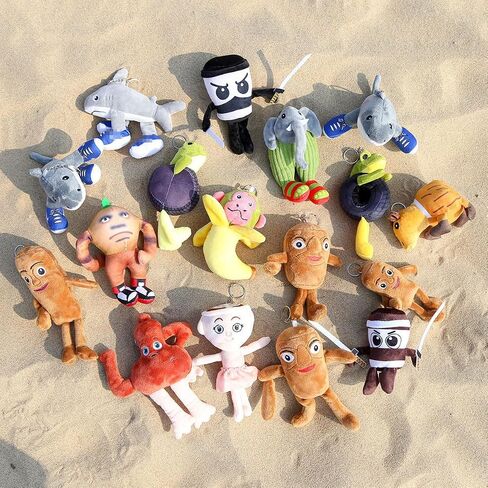 Italian Brainrot Keychain Tung Tung Sahur Plush Animal Wrist Strap Tralalero Collection Cute Keyring Accessories in Saudi Arabia
