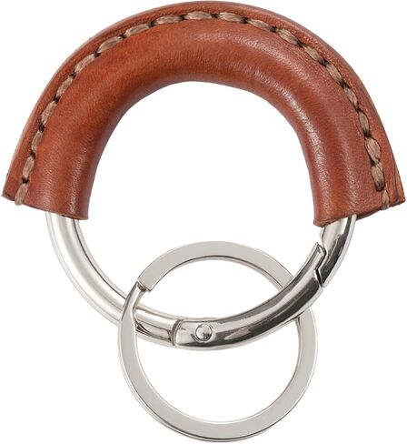 Genuine Leather Keychain - Carabiner Clip Key Fob with 2 Detachable Rings - Car Key Chain Holder for Men & Women in Saudi Arabia