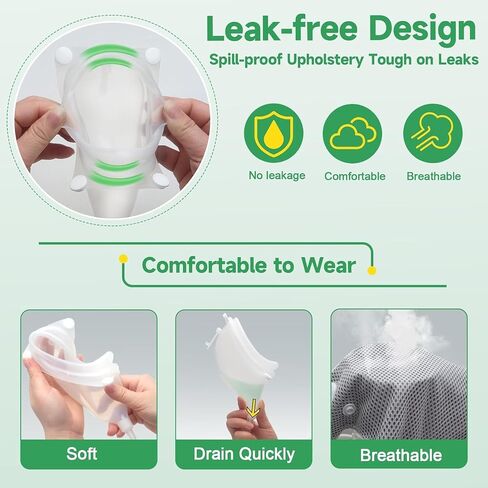 External Catheter for Men, Urine Collection Bag for Elderly Men Male Age 80, Reusable Portable Silicone Urinal with 2 Urine Catheter Bag (White) in Saudi Arabia