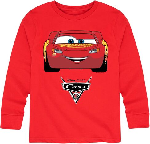 سيارات ديزني - Lightning McQueen Think Fast - تي شيرت برسومات طويلة الأكمام للأطفال الصغار والشباب in Saudi Arabia