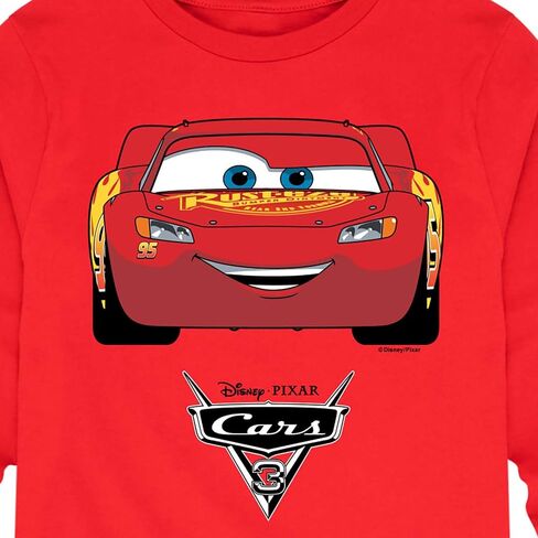 سيارات ديزني - Lightning McQueen Think Fast - تي شيرت برسومات طويلة الأكمام للأطفال الصغار والشباب in Saudi Arabia
