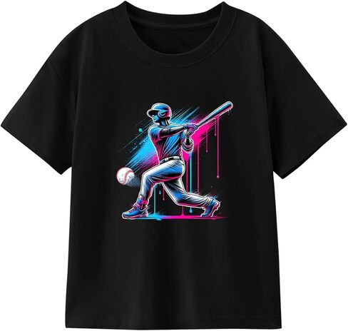 Toddler Boy Shirts Baby Kids Short Sleeve T-Shirt Graphic Tee Funny Letters Print Cotton Tops 2T-8 Years in Saudi Arabia
