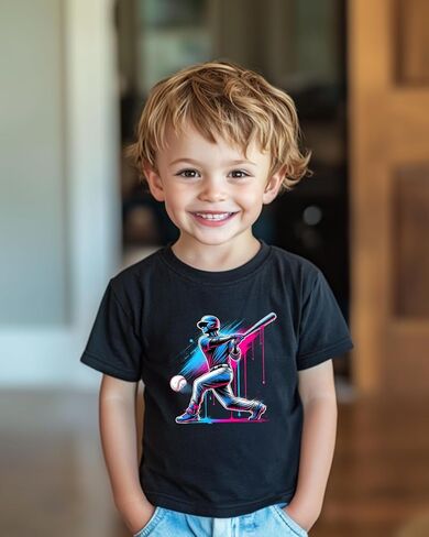 Toddler Boy Shirts Baby Kids Short Sleeve T-Shirt Graphic Tee Funny Letters Print Cotton Tops 2T-8 Years in Saudi Arabia