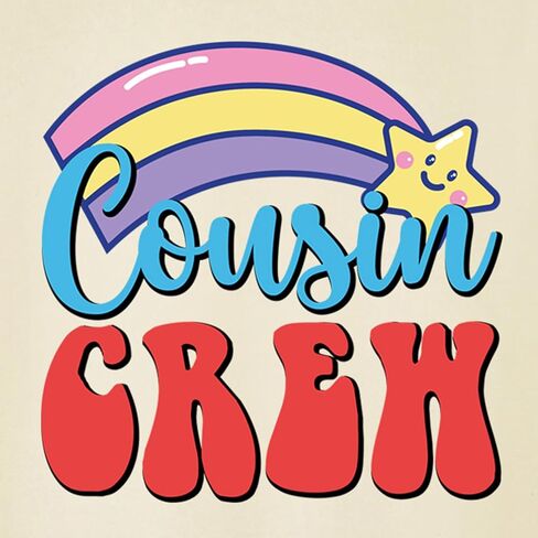 قمصان Cousin Crew للأطفال، تي شيرت قطني كلاسيكي برقبة مستديرة للأعمار من 2 إلى 7 سنوات in Kuwait