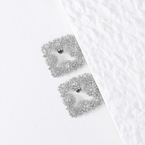 Elegant Crystal Rhinestone Shoe Clips 1 Pair Rectangle Buckle Decorative Floral Charms for Wedding Heels Detachable Pearl Shoes Decor Accessories in Saudi Arabia