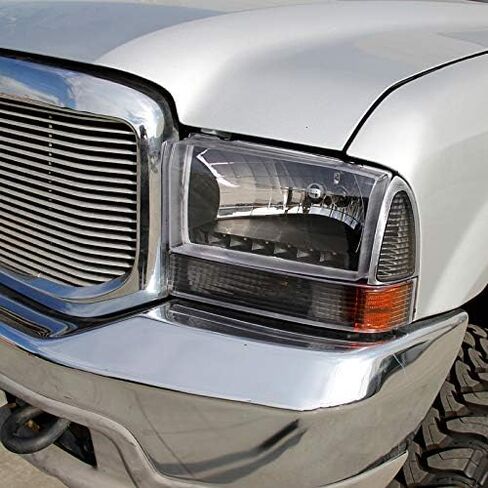 Carpartsinnovate Fits 99-04 Ford F250 F350 F450 F550 00-04 Excursion Smoke Corner Lights Turn Signal Lamps Left+Right Pair in Kuwait