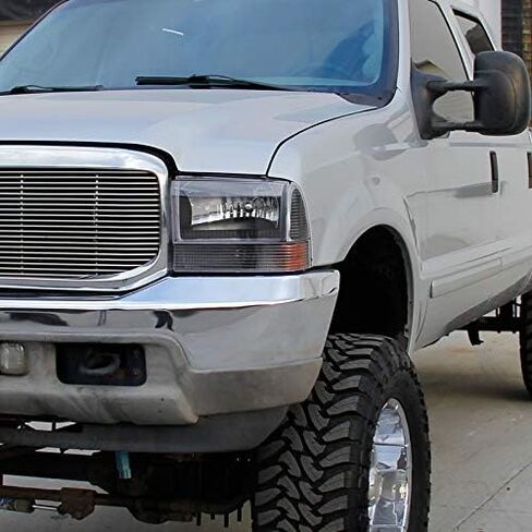 Carpartsinnovate Fits 99-04 Ford F250 F350 F450 F550 00-04 Excursion Smoke Corner Lights Turn Signal Lamps Left+Right Pair in Kuwait