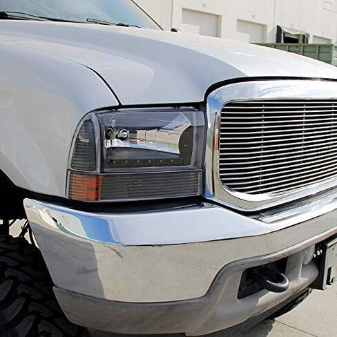 Carpartsinnovate Fits 99-04 Ford F250 F350 F450 F550 00-04 Excursion Smoke Corner Lights Turn Signal Lamps Left+Right Pair in Kuwait