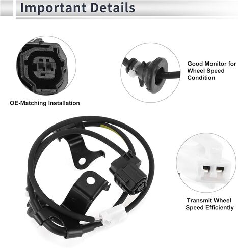 مستشعر سرعة العجلات الخلفية اليمنى ABS لسيارة Toyota Yaris 2007-2009، لـ Scion XD 2008-2009 مستشعر ABS مستشعر نظام الكبح المانع للانغلاق رقم 8951652090 1 قطعة in Saudi Arabia