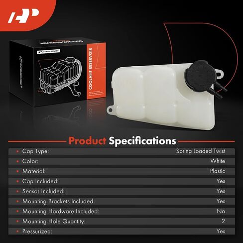 A-Premium Engine Coolant Overflow Recovery Reservoir Tank [with Cap & Sensor] Compatible with BMW E39 Series M5, E52 Series Z8, 2000 2001 2002 2003 - Front Side in Saudi Arabia