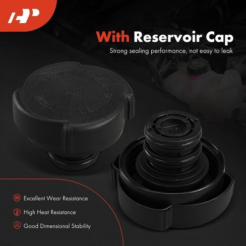 A-Premium Engine Coolant Overflow Recovery Reservoir Tank [with Cap & Sensor] Compatible with BMW E39 Series M5, E52 Series Z8, 2000 2001 2002 2003 - Front Side in Saudi Arabia