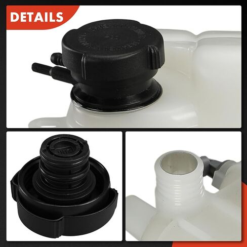A-Premium Engine Coolant Overflow Recovery Reservoir Tank [with Cap & Sensor] Compatible with BMW E39 Series M5, E52 Series Z8, 2000 2001 2002 2003 - Front Side in Saudi Arabia