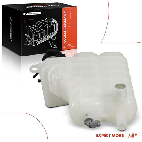 A-Premium Engine Coolant Overflow Recovery Reservoir Tank [with Cap & Sensor] Compatible with BMW E39 Series M5, E52 Series Z8, 2000 2001 2002 2003 - Front Side in Saudi Arabia