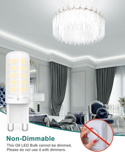 BAOMING G9 LED Bulb 3W, 40 Watt T4 G9 Halogen Equivalent, 3000K Soft Warm White, 120V No-Flicker, Non-Dimmable.Chandelier Lighting 420LM (6 Pack) in Kuwait