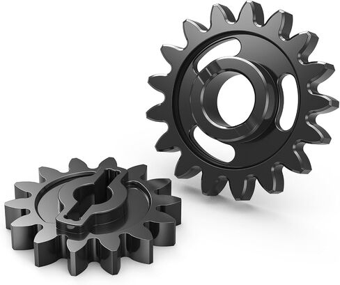 NICECNC Black Oil Pump Idler Gear Kit Compatible with KTM 250 EXC-F 250 XCF-W 2008-2016 250 SX-F 250 XC-F 2008-2015 350 EXC-F 350 XCF-W 2012-2016 See Fitment 77038006100 & 77038001100 in Saudi Arabia