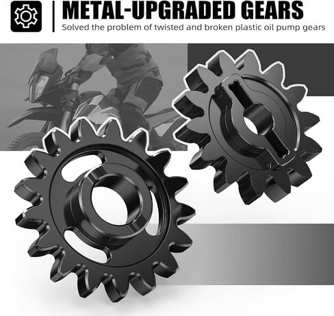 NICECNC Black Oil Pump Idler Gear Kit Compatible with KTM 250 EXC-F 250 XCF-W 2008-2016 250 SX-F 250 XC-F 2008-2015 350 EXC-F 350 XCF-W 2012-2016 See Fitment 77038006100 & 77038001100 in Saudi Arabia