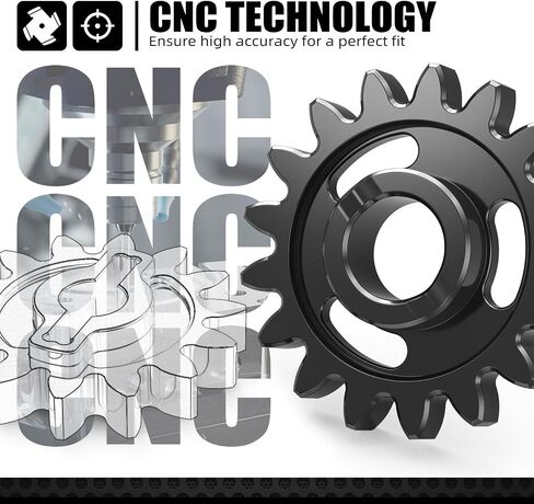 NICECNC Black Oil Pump Idler Gear Kit Compatible with KTM 250 EXC-F 250 XCF-W 2008-2016 250 SX-F 250 XC-F 2008-2015 350 EXC-F 350 XCF-W 2012-2016 See Fitment 77038006100 & 77038001100 in Saudi Arabia