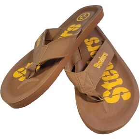 FOCO NFL Team Color Pop Contour ordmark Men Flip Flops in Saudi Arabia