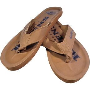 FOCO NFL Team Color Pop Contour ordmark Men Flip Flops