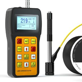 Non-Destructive Metal Hardness Tester, Digital Metal Hardness Test Kit, Leeb Metal Tester w/Type D Impact Device for Steel Aluminum Alloy Iron Brass, 170-960HLD, 7 Hardness Units & Multi Scales