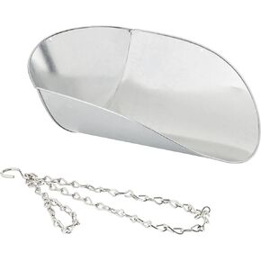 Taylor Scale Scoop/Chain With Hanging Cradle, Steel, 20 lb 17 in W x 13 in L x 3 in H,Silver