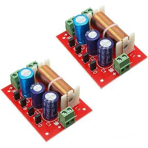2pcs 400W Adjustable Treble/Bass Frequency Divider Distributor 2-Way Speaker Audio Crossover Filters (2 X)