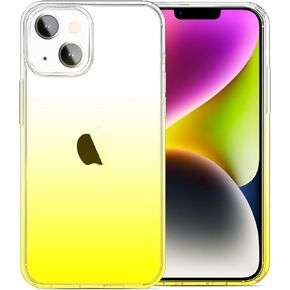 JJGoo Compatible with iPhone 14 Case Clear, Soft Shockproof Protective Slim Thin Phone Bumper Cover Transparent Phone Case, Translucent Black