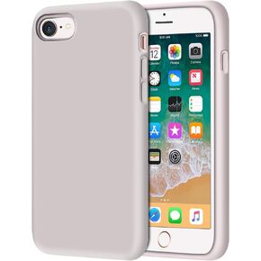 حافظة Anuck iPhone SE 2022/2020، حافظة iPhone 8، حافظة iPhone 7، حافظة هاتف مطاطية من جل السيليكون السائل غير قابلة للانزلاق، بطانة ناعمة من الألياف الدقيقة، غطاء حماية صلب مقاوم للصدمات، 4.7 بوصة، أسود in Kuwait