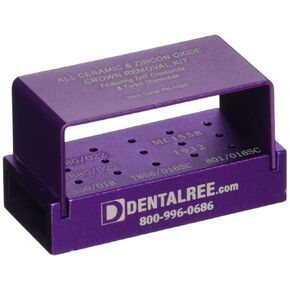 Qualité BK-100-P 15 Holes Bur Blocks Aluminum, Purple