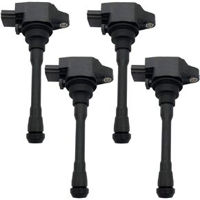 22448-1KT0A 4pcs Set Ignition Coils Fits for Nissan Altima Cube Murano Sentra Rogue NV200 Pathfinder Versa 1.8L 2.0L 2.5L, for Infiniti FX50 M56 Q70 Q70L QX60 QX70 2.5L 5.0L 5.6L C1838 UF708