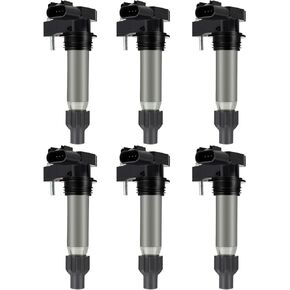 ECCPP Pack of 6 Ignition Coils for Cadillac for Chevy for GMC for Camaro CTS SRX XTS Equinox for Impala Terrain V6 3.0L 3.2L 3.6L OE Numbers UF569 C1555 D515C