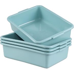 صندوق الحافلات التجارية، 4 عبوات من أحواض الحافلات البلاستيكية، سعة 13 لتر، أزرق in Kuwait