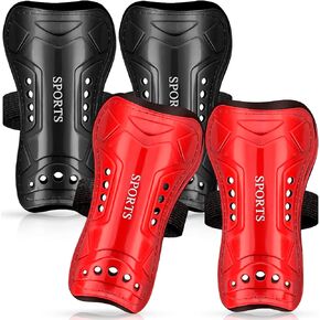 Soccer Shin Guards Youth - 2 Pairs Shin Guards for Youth and Adults, Shin Pads Protective Equipment for Football Games