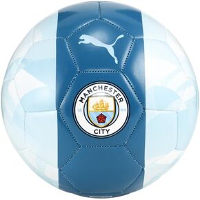 كرة PUMA Manchester City Fan - أظهر شغف Cityzen الخاص بك بتصميم لافت للنظر، مخيط آليًا من أجل المتانة، مقاس 1-5 (أبيض/أزرق فاتح) (فضي سماوي/أزرق بحيرة، 5) in Kuwait