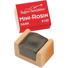 D'Addario Mini Rosin - Super Sensitive Rosin - Violin Rosin, Cello Rosin, Viola Rosin - Bow Rosin - Apply Easily with Quick Response - Dark - 48 Pack