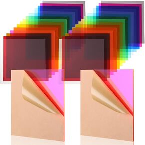 30 Pieces Colored Acrylic Sheets 6 x 6 x 1/8 Inch Thick Translucent Cast Acrylic Sheet Plastic Boards Panel for DIY Projects Picture Frames Art Crafts Laser Cutting Engraving, 15 Colors