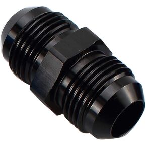 Black Aluminum Male -6 AN to Male -5 AN Flare Reducer Fitting AN6 Male Flare to AN5 Reducing Hose Connector, Pack of 2